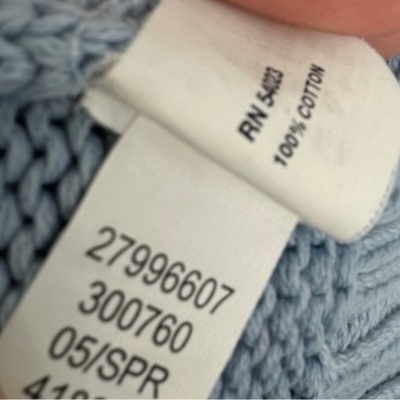 GAP Men’s Baby Blue 100% Cotton Classic Athletic Fit Crewneck Sweater-Size M - Picture 5 of 8